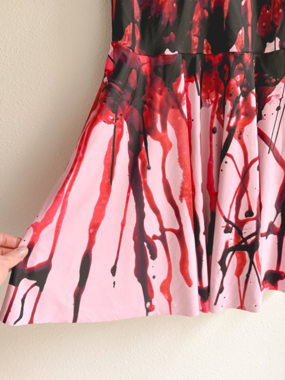 BlackMilk Carrie Dress Blood Splatter Horror Print Size Small Halloween - Picture 3 of 9